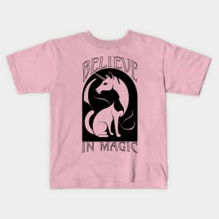 Believe in Magic - Unicorncat Kids T-Shirt